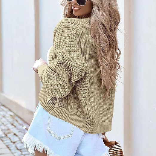 Women casual cardigan with open front and wide sleeves Lune London