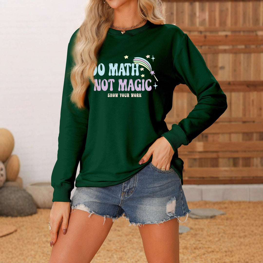 Sweat-shirt décontracté pour femmes avec motif de mathématiques inspirant Chic & Stil