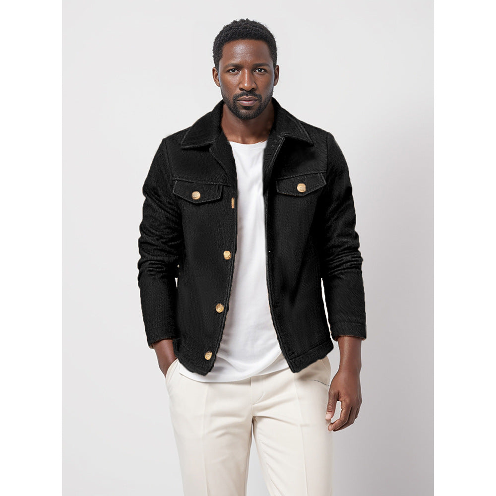 Casual fleece jacket for men with textured inner lining Lune London