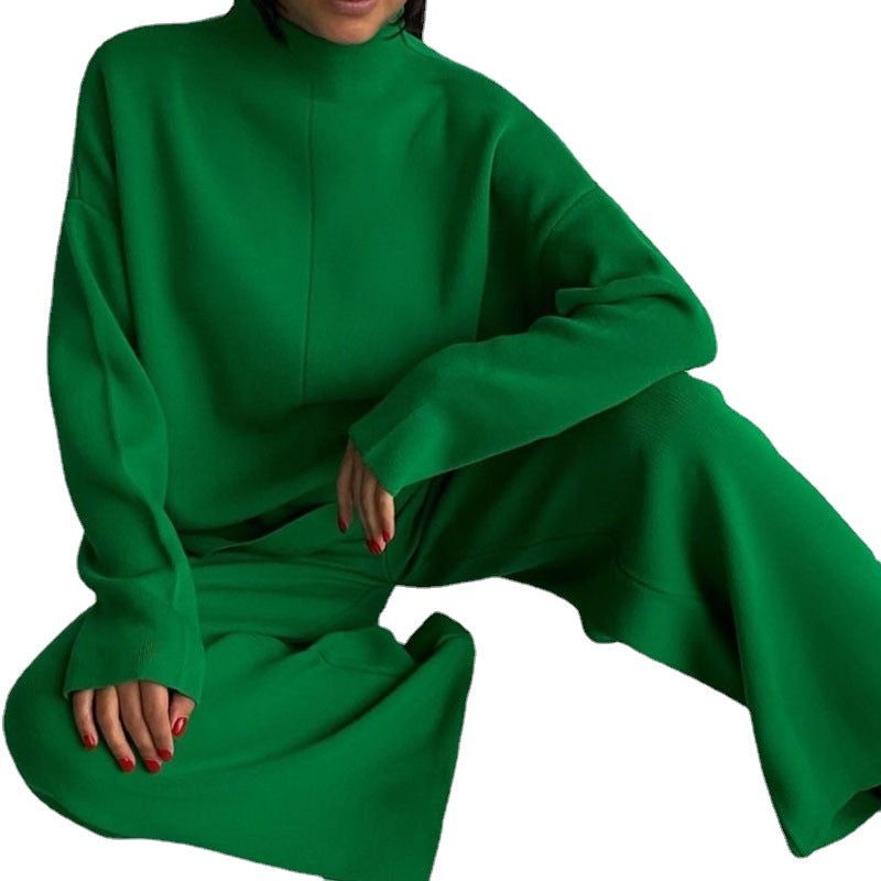 Ensemble de sweatshirt décontracté pour femmes avec coupe ample et col haut Chic & Stil