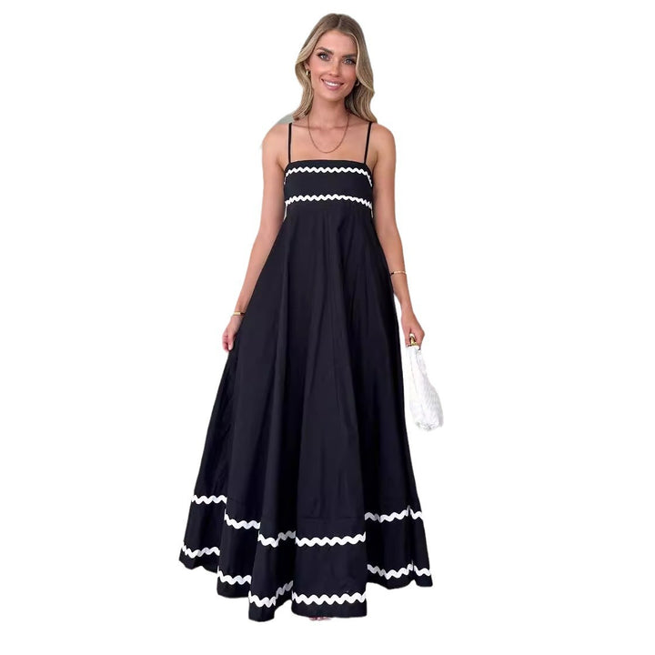 Chic & Stil Elegant A-line summer maxi dress for women with sophisticated decorative embellishments