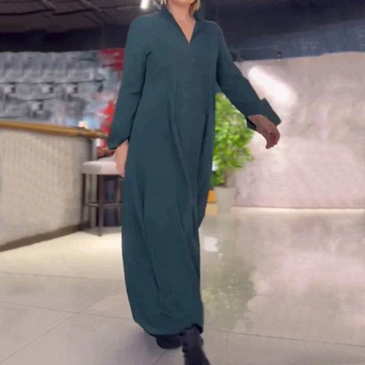 Shirt dress for women with practical side pockets and fluid cut Lune London