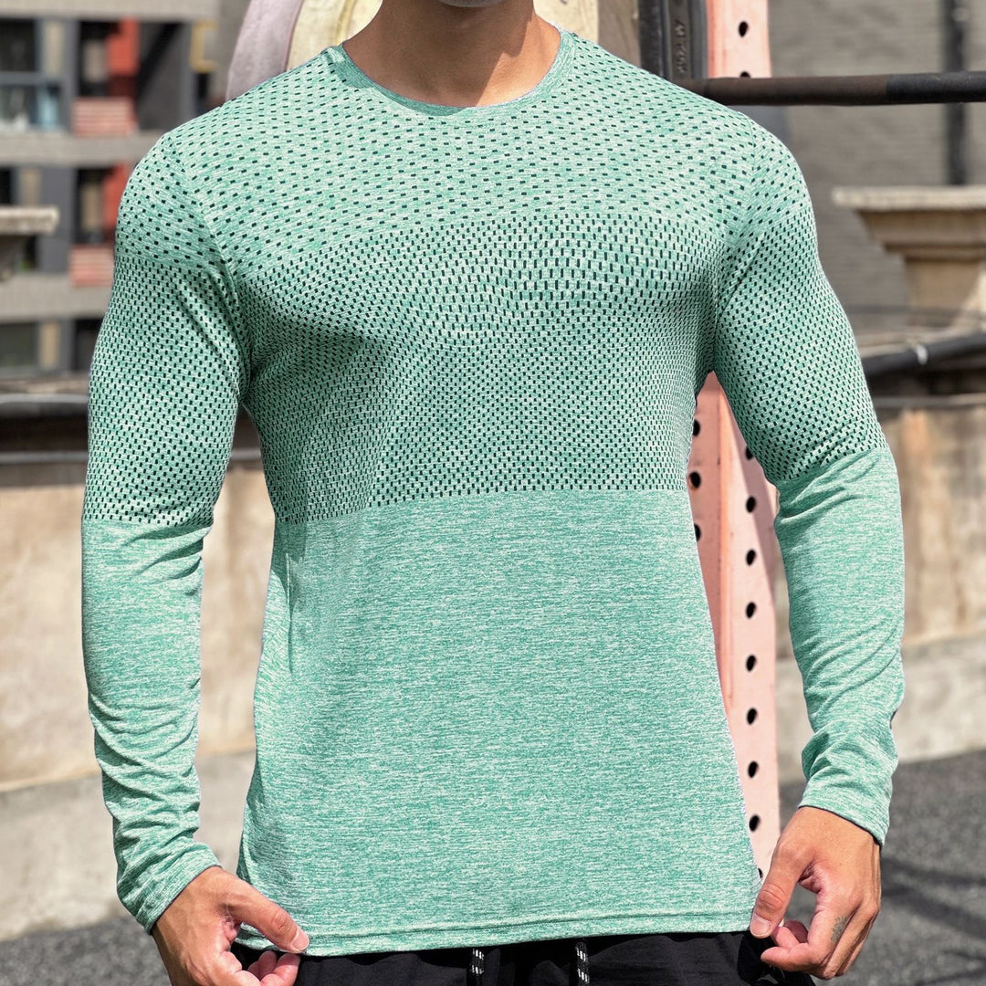 Men's long sleeve training T-shirt with breathable mesh design and moisture-wicking technology Lune London