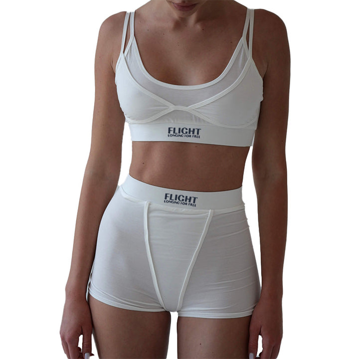 Lune London high-waisted shorts and bra sports set