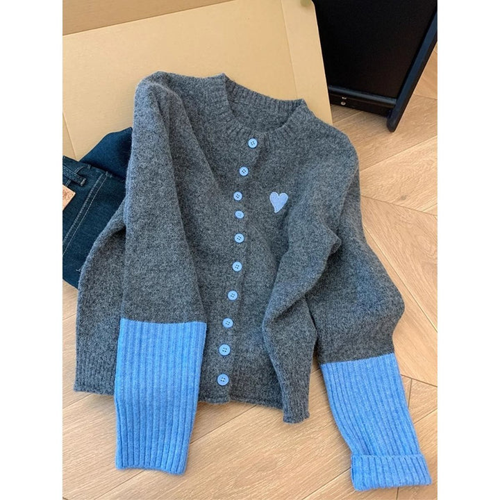 Cardigan douillet et doux pour femme avec un mélange de coton et des couleurs d'accent modernes Chic & Stil