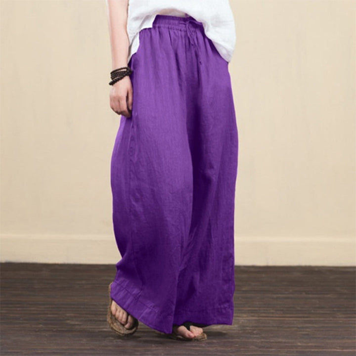 Women Wide Cut Linen Pants Chic & Stil