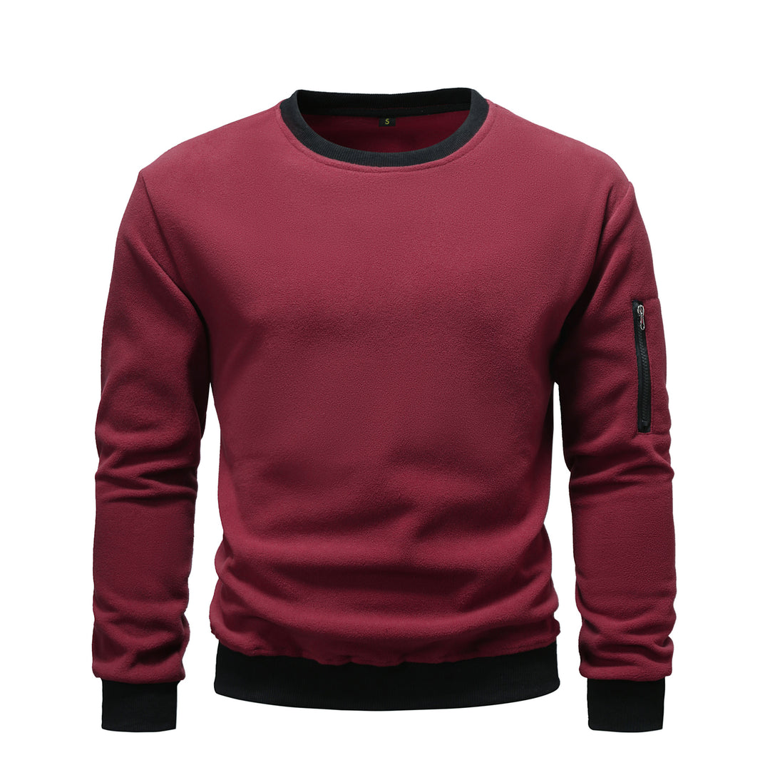 Comfortable fleece pullover for men with zip pocket Lune London