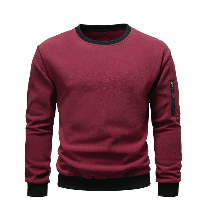 Comfortable fleece pullover for men with zip pocket Lune London