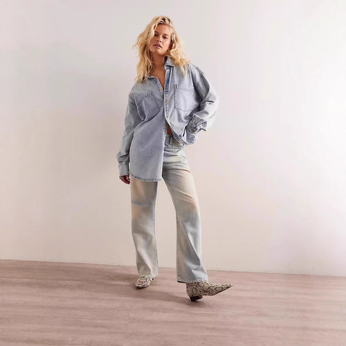 Women Oversized Denim Shirt Lune London