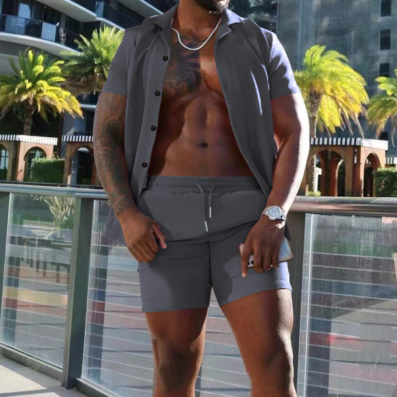 Men's casual short sleeve shirt and shorts Lune London