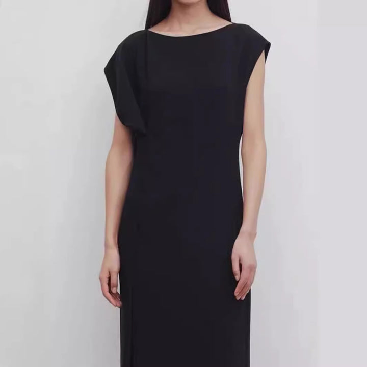 Robe midi fluide pour femmes avec décolleté réduit Chic & Stil