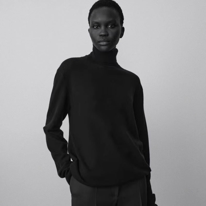 Pull à col roulé pour femmes en laine de haute qualité Chic & Stil