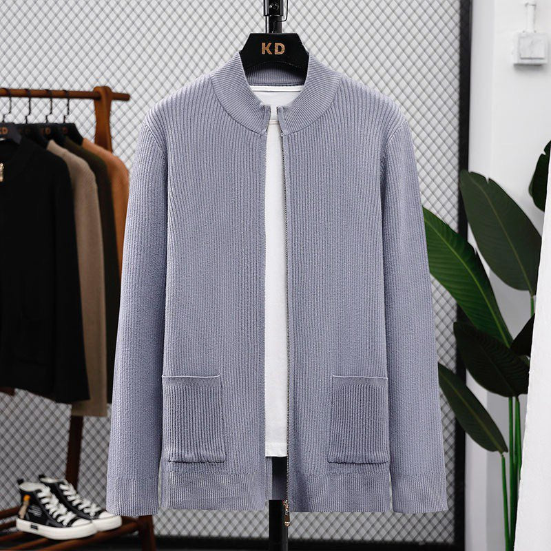 Ladies' knit jacket with modern zipper and practical pockets Lune London