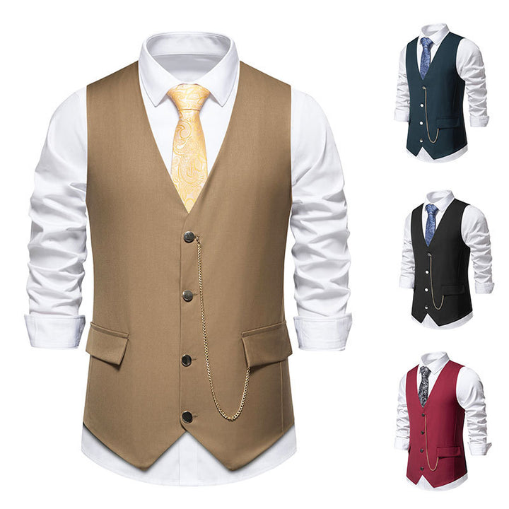 Elegant men's suit vest in a classic and modern style with practical pockets Lune London