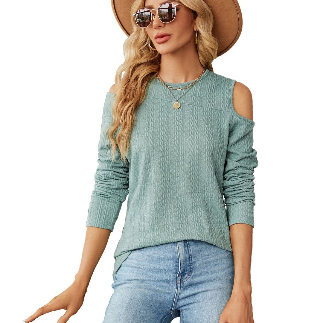 Casual tank top for women with open shoulder design and fine texture Lune London