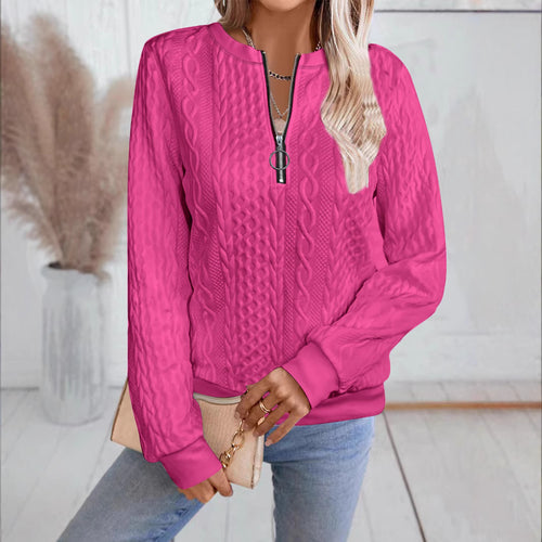 Pull en tricot à fermeture éclair pour femmes Lune London