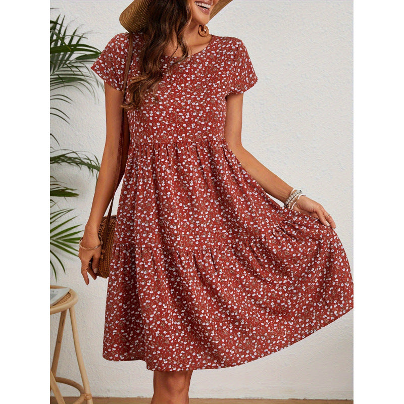 Women A-line dress with floral pattern Lune London