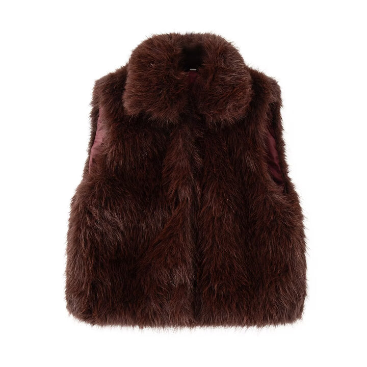 Ladies' comfortable faux fur gilet Lune London
