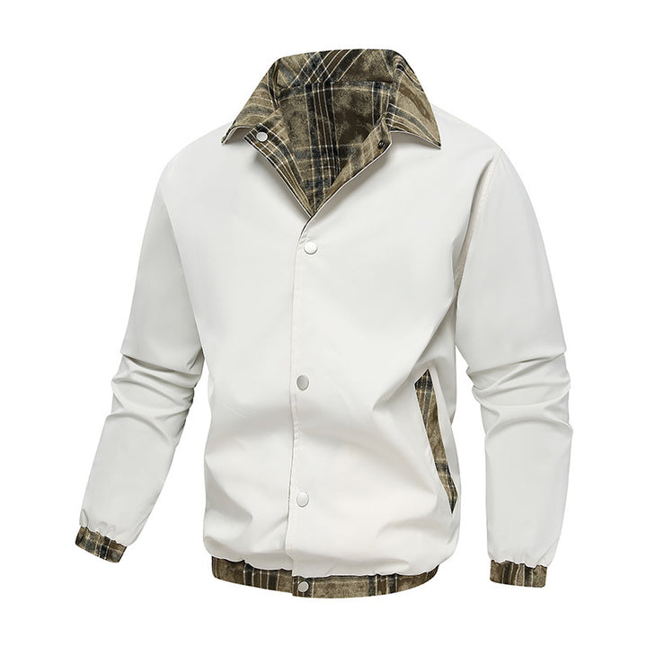 Casual transition jacket for men with checkered lining Lune London