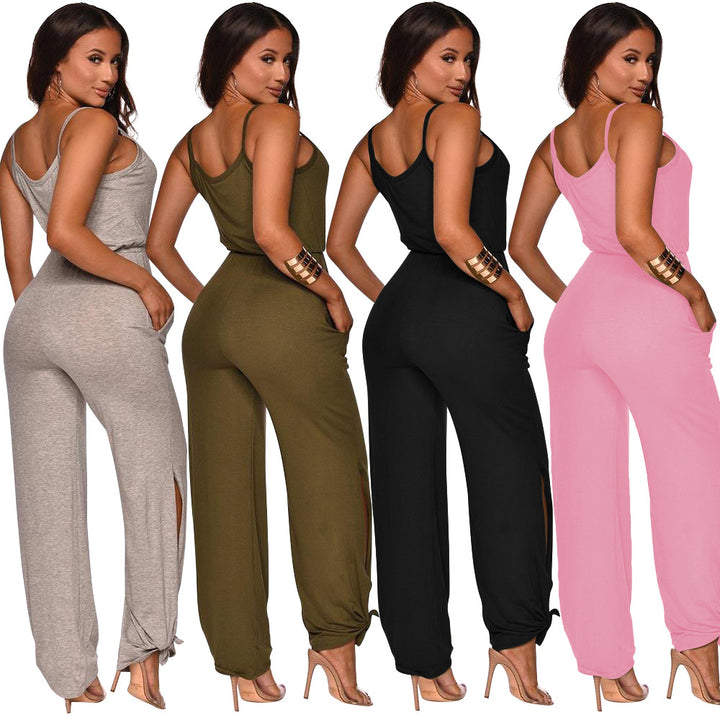 Ladies Casual Sleeveless Jumpsuit Lune London