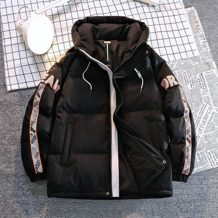 Ladies warm quilted jacket with practical hood and reflective accents Lune London