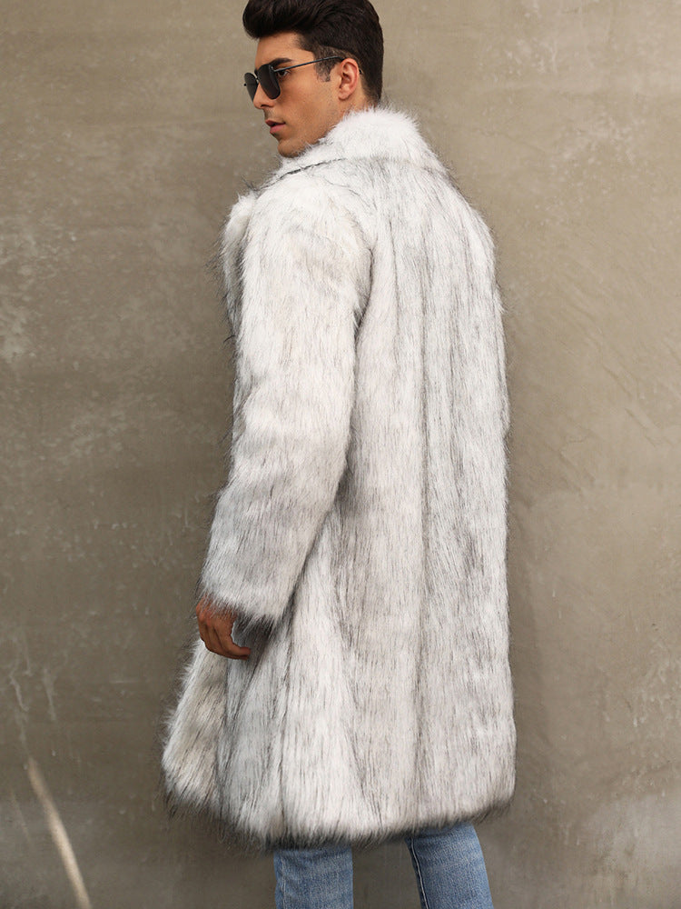 Extravagant faux fur jacket for men with classic details Lune London