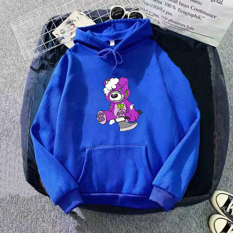 Women's hooded sweatshirt with charming bear motif Chic & Stil