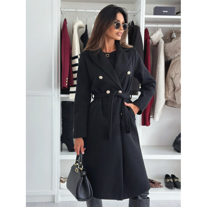 Ladies Double-button Belt Overlay Lune London