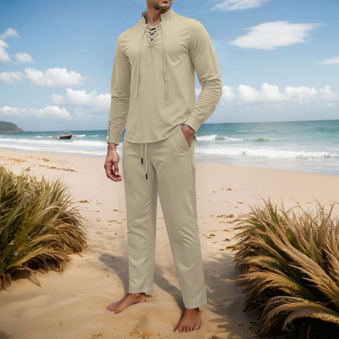 Men's Stylish Casual Set with Breathable Top and Comfortable Pants Lune London