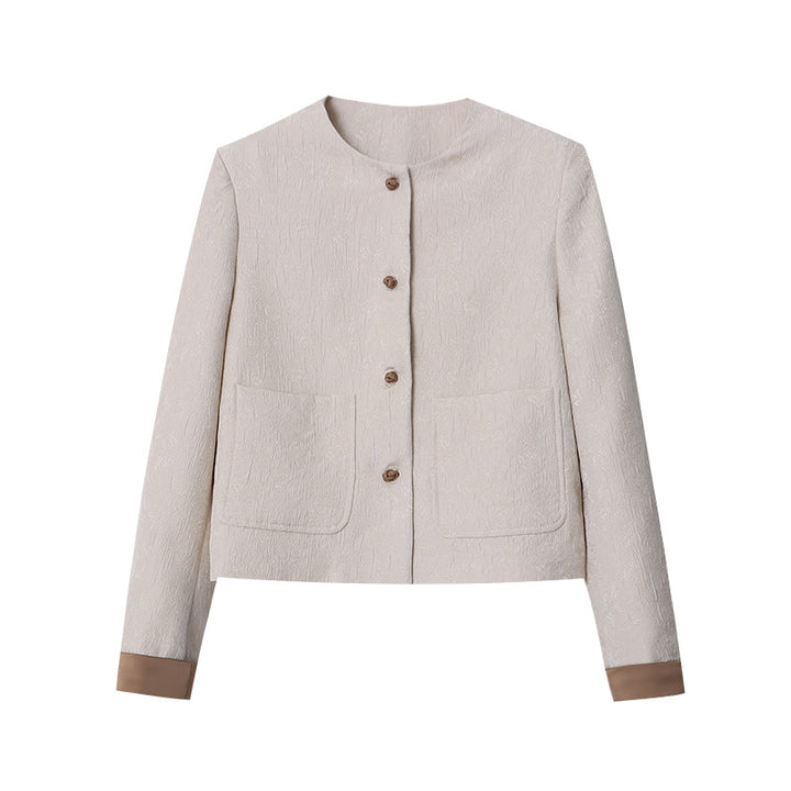 Ladies elegant shorter blazer with decorative button details Chic & Stil