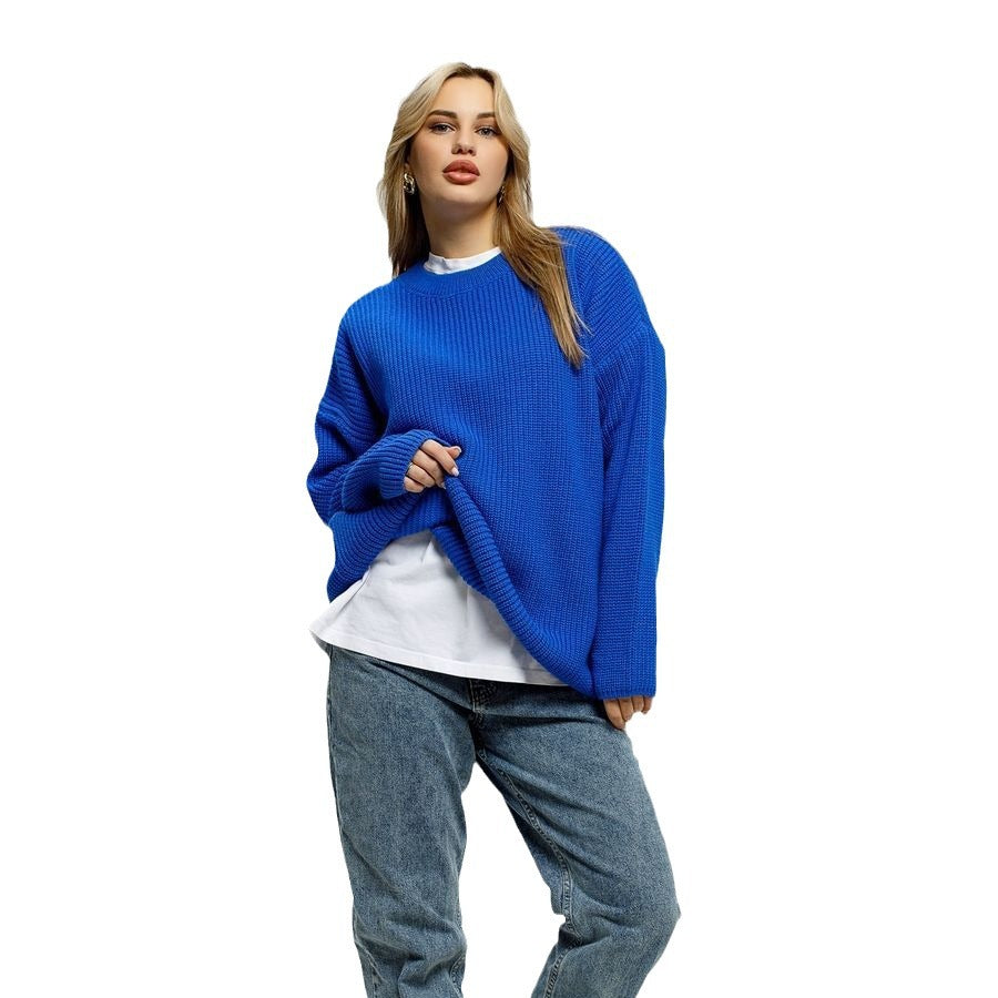 Ladies Large, casual knitted sweater with textured pattern Lune London