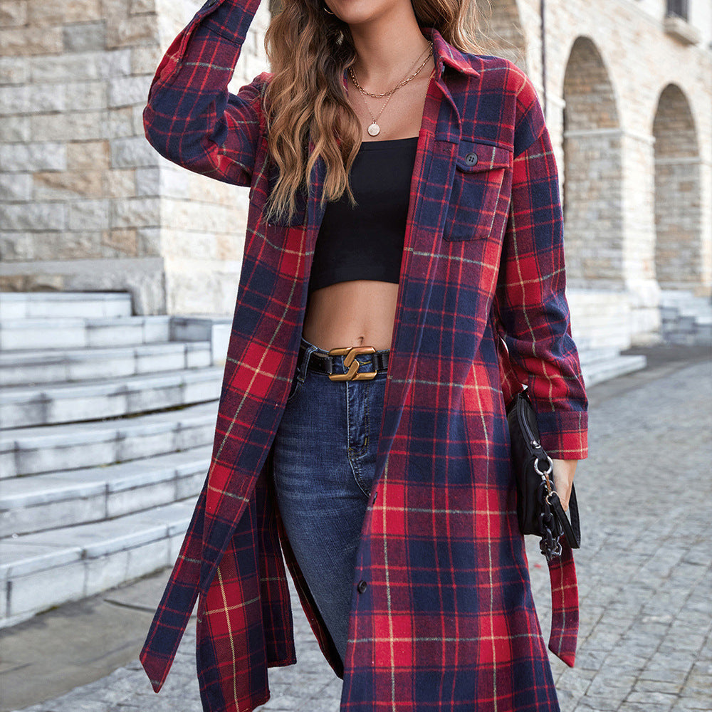 Lune London plaid flannel long sleeve shirt
