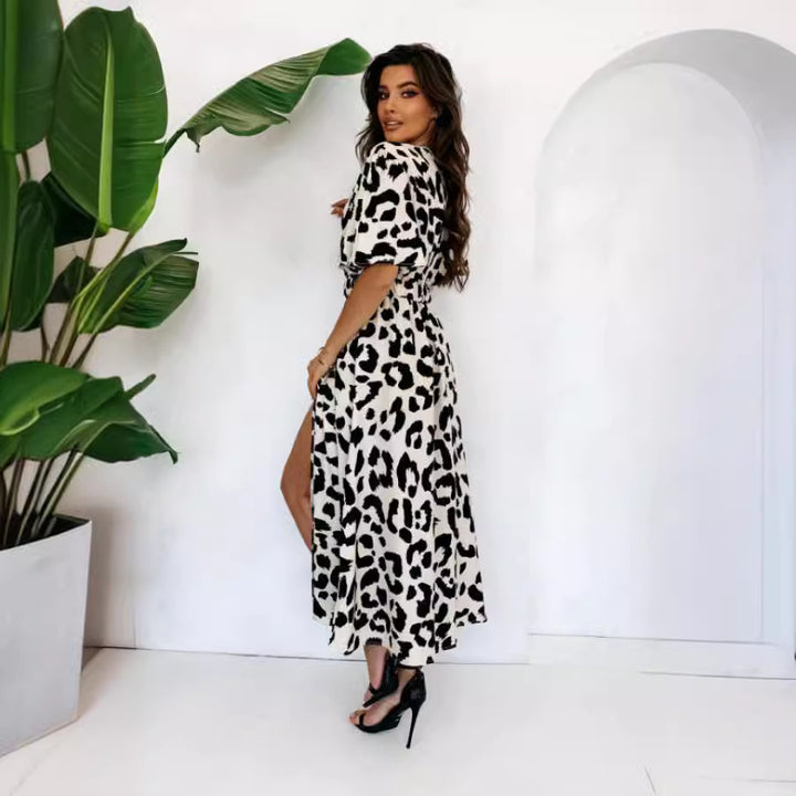Maxi dress for women with a stylish high slit Lune London