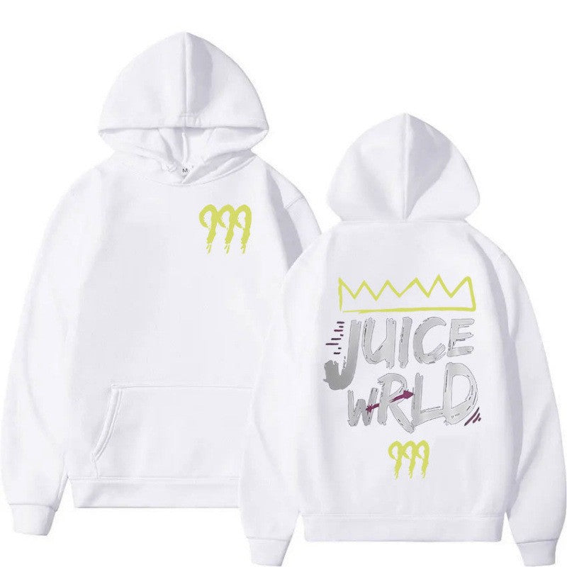 Women's hoodie with modern kangaroo pocket design and striking graphic print Chic & Stil