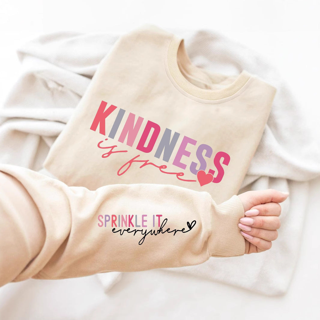 Women’s sweatshirt with inspirational lettering and comfortable fit Lune London