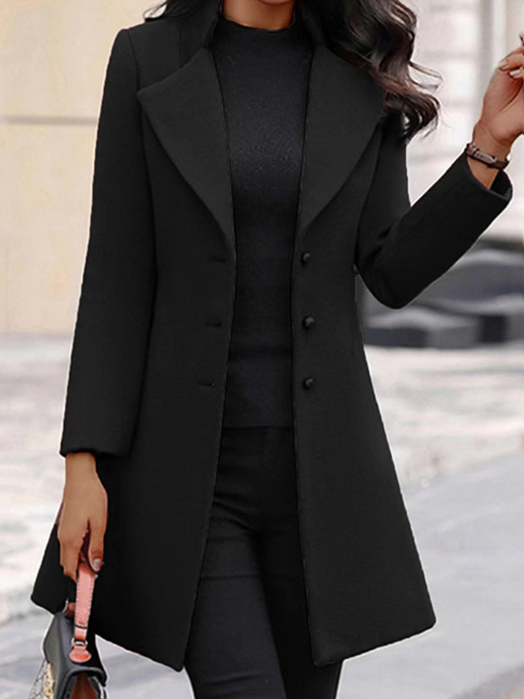 Ladies elegant and chic blazer coat with wide lapels Lune London