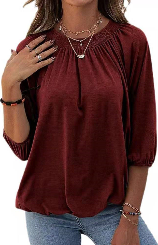 Oversized casual women's shirt with ruffles and viscose fabric Lune London