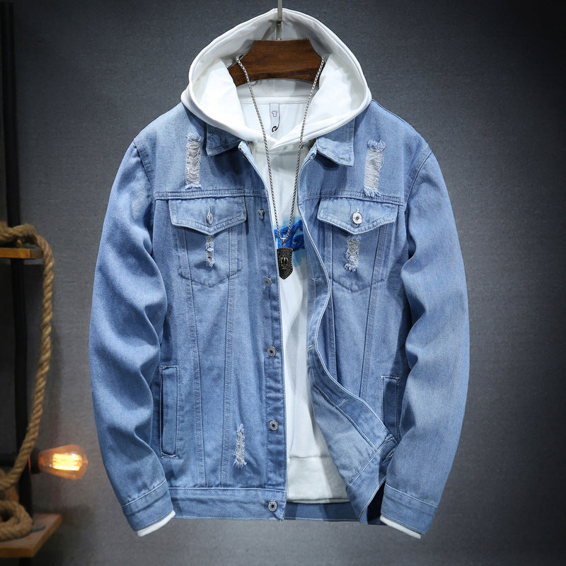 Casual denim jacket for men with comfortable hoodie insert and modern details Lune London