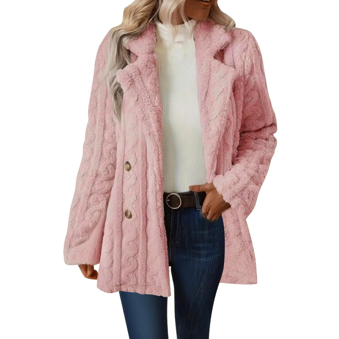 Manteau en tricot pour femmes avec une texture spéciale et des détails de boutons élégants Chic & Stil