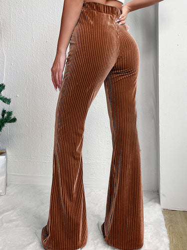 Ladies Bootcut Pants Elegant in High-Quality Velvet Lune London