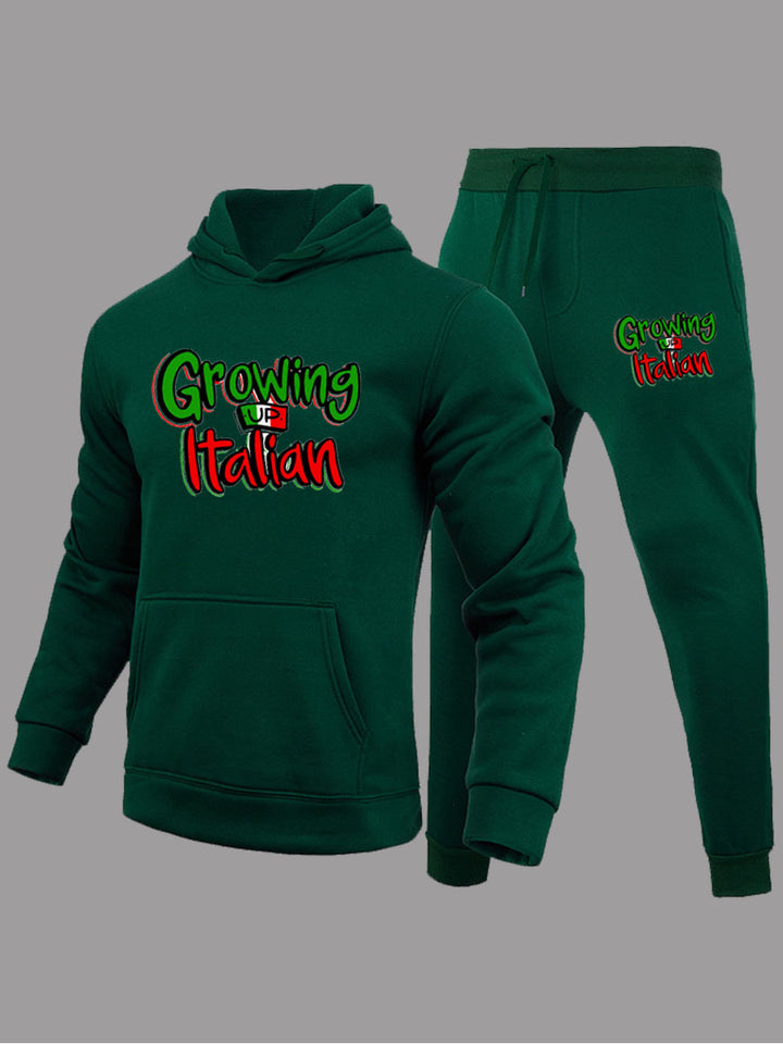 Men's sweatshirt and joggers set with catchy inscription Lune London