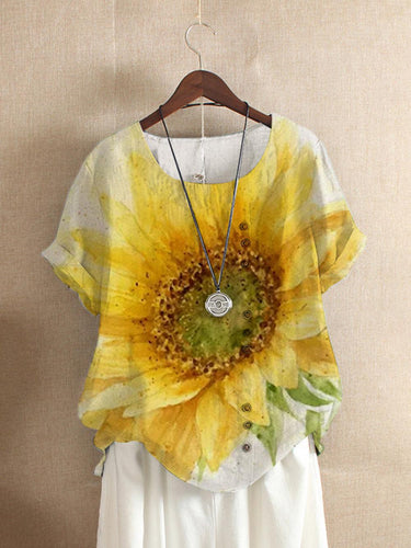 Women Artistic Floral Pattern Blouse Lune London