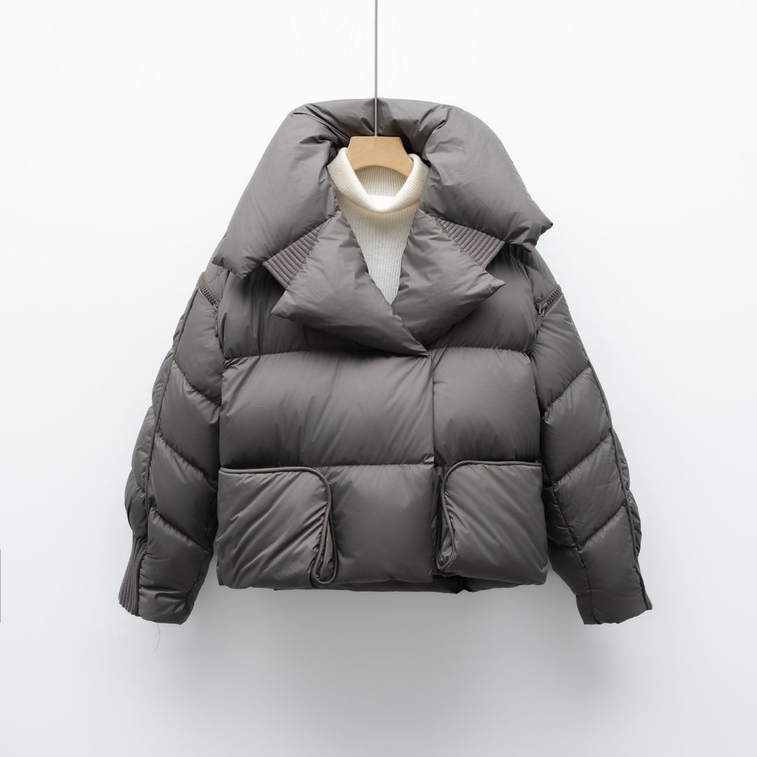 Veste matelassée raccourcie pour femmes avec col montant et poches pratiques Lune London