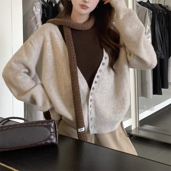 Cardigan en tricot loose pour femmes Chic & Stil