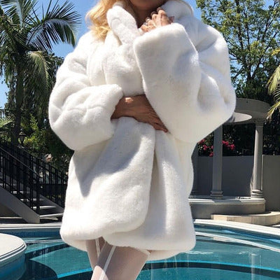 Ladies Luxury Plush Coat Lune London
