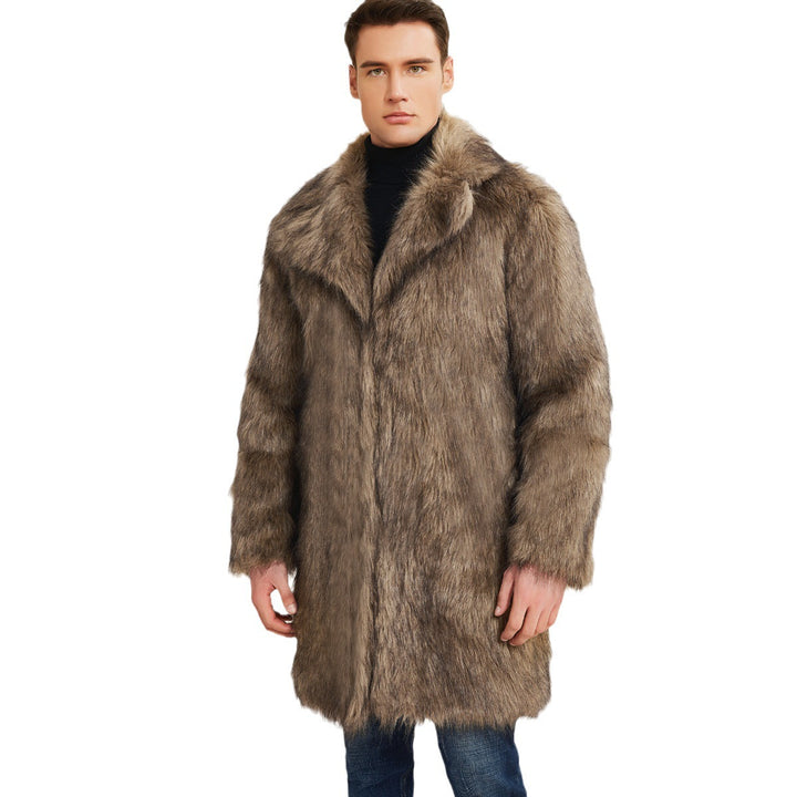 Luxury faux-fur coat for men with elegant collar and soft lining Lune London