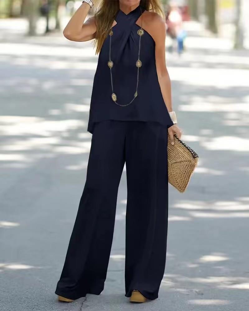 Women Elegant and airy set with wide pants Lune London