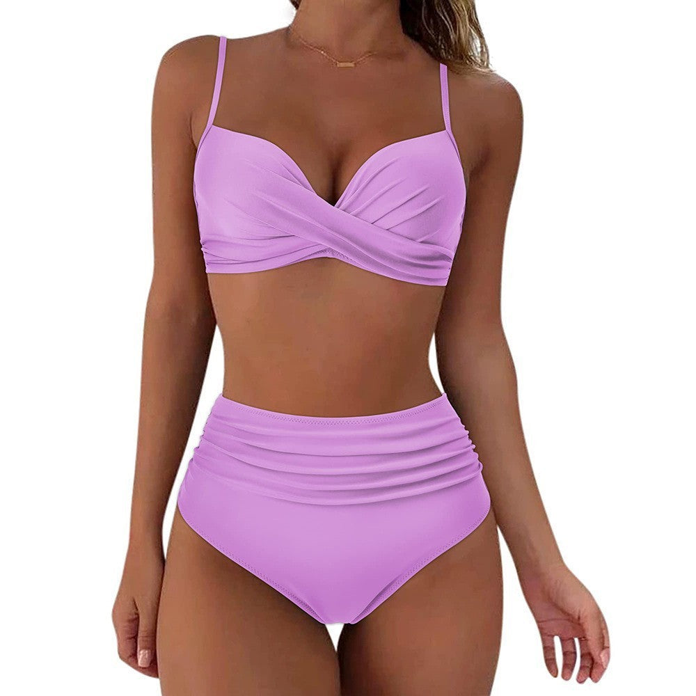 Woman High-waisted Twisted Bikini Set Lune London