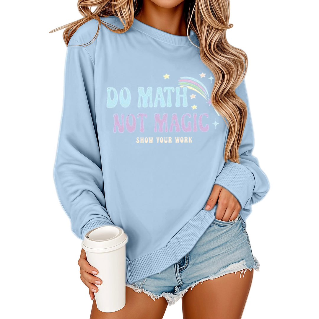 Sweatshirt femme avec impression mathématique motivante et coupe décontractée Chic & Stil