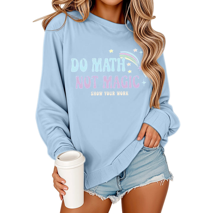 Sweatshirt femme avec impression mathématique motivante et coupe décontractée Chic & Stil